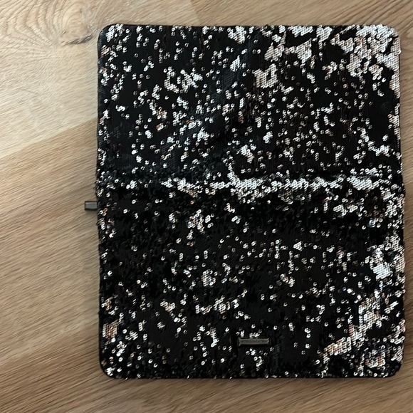 Gorgeous Black Sequin Envelope Clutch Evening Bag - Picture 4 of 5